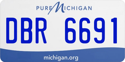 MI license plate DBR6691