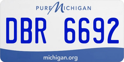MI license plate DBR6692