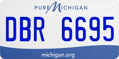 MI license plate DBR6695
