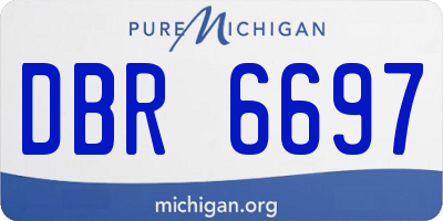MI license plate DBR6697