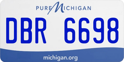 MI license plate DBR6698