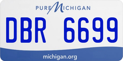 MI license plate DBR6699