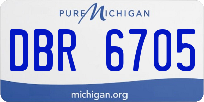 MI license plate DBR6705