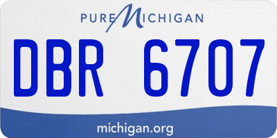 MI license plate DBR6707
