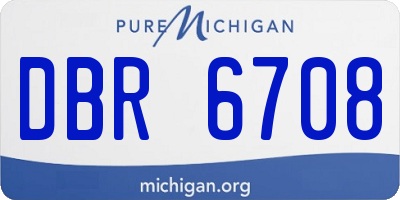 MI license plate DBR6708