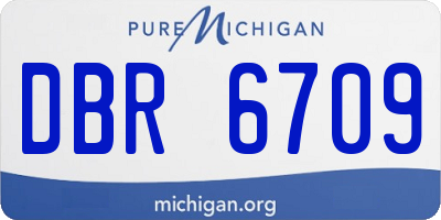 MI license plate DBR6709