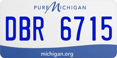 MI license plate DBR6715