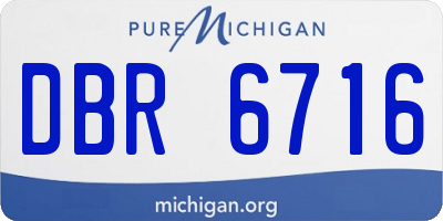 MI license plate DBR6716