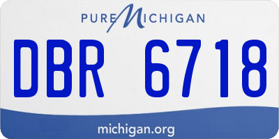 MI license plate DBR6718