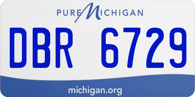 MI license plate DBR6729