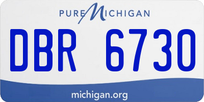MI license plate DBR6730