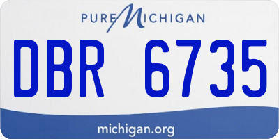 MI license plate DBR6735