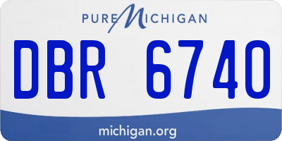 MI license plate DBR6740