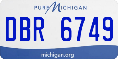 MI license plate DBR6749