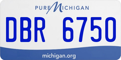 MI license plate DBR6750