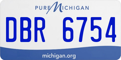 MI license plate DBR6754