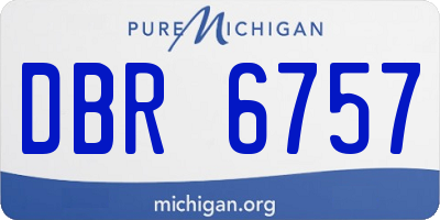 MI license plate DBR6757