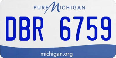 MI license plate DBR6759