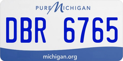 MI license plate DBR6765