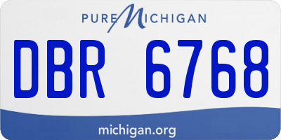 MI license plate DBR6768