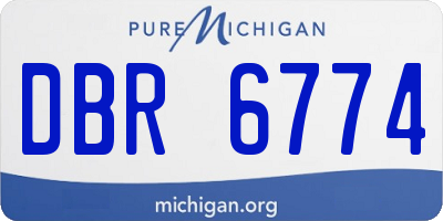 MI license plate DBR6774