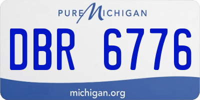 MI license plate DBR6776