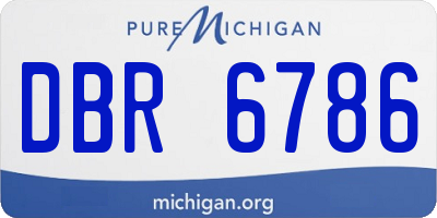 MI license plate DBR6786