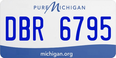 MI license plate DBR6795