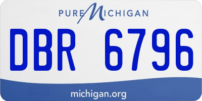 MI license plate DBR6796