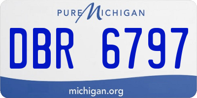 MI license plate DBR6797