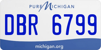 MI license plate DBR6799