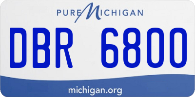 MI license plate DBR6800