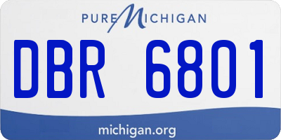 MI license plate DBR6801