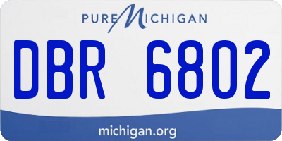 MI license plate DBR6802