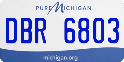 MI license plate DBR6803