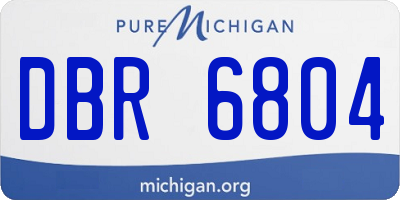 MI license plate DBR6804