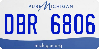 MI license plate DBR6806