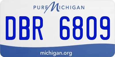 MI license plate DBR6809