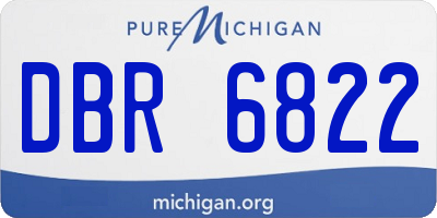 MI license plate DBR6822