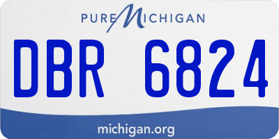 MI license plate DBR6824