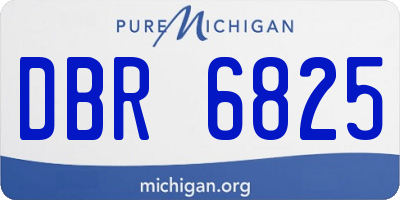 MI license plate DBR6825