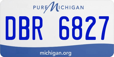 MI license plate DBR6827