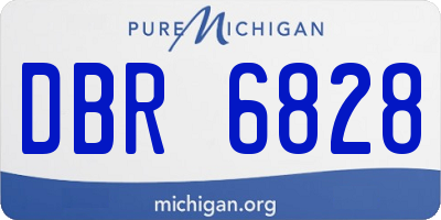 MI license plate DBR6828