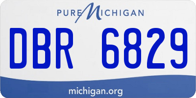 MI license plate DBR6829