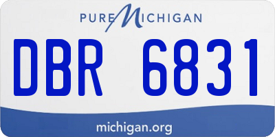 MI license plate DBR6831
