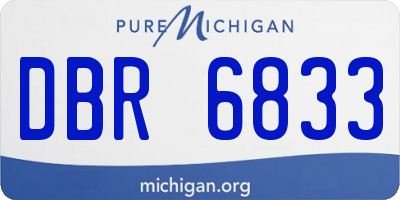 MI license plate DBR6833