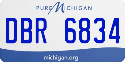 MI license plate DBR6834