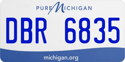 MI license plate DBR6835