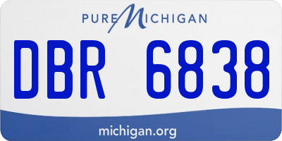 MI license plate DBR6838