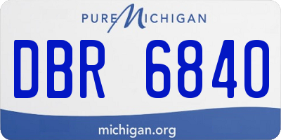MI license plate DBR6840